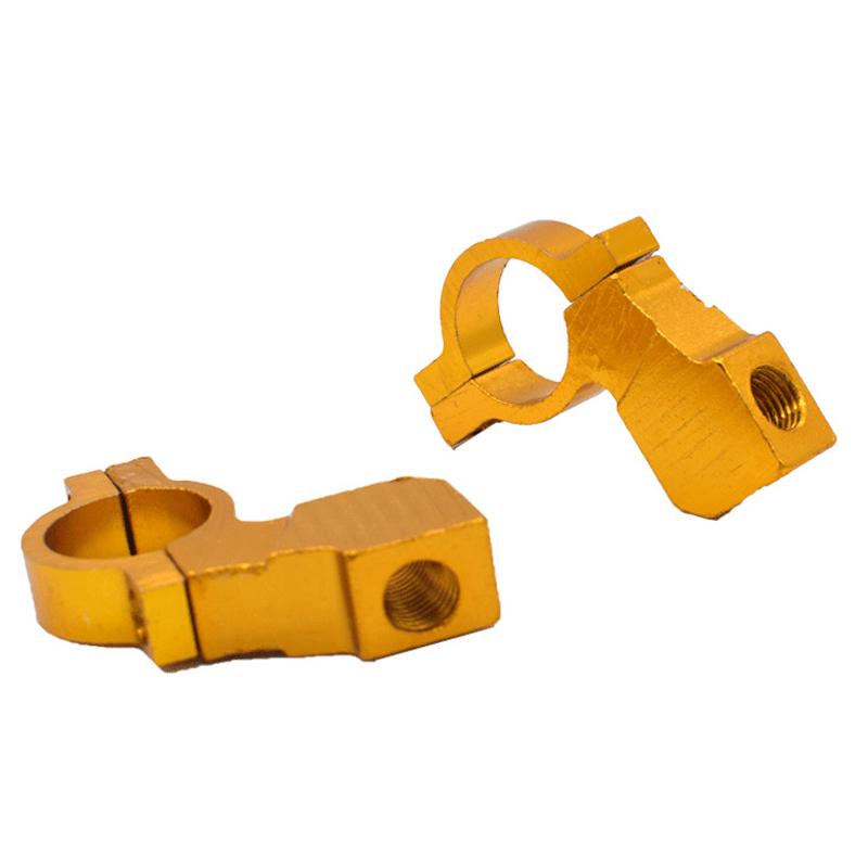 2 шт. кронштейн для крепления зеркала заднего вида для мотоцикла, квадроцикла, адаптер, зажимной винт с ЧПУ-алюминием 22 мм, 7/8 дюйма, универсальный руль