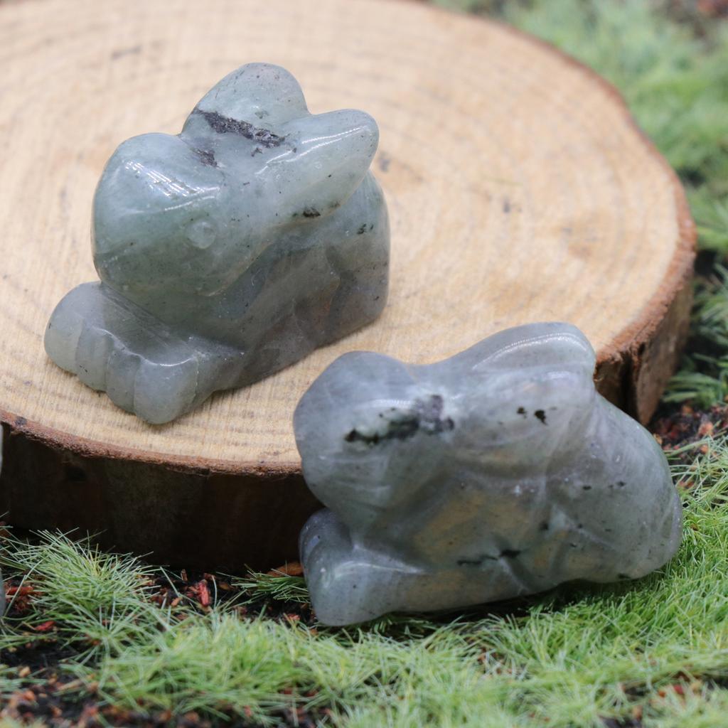 Статуя кролика из натуральных камней, резные фигурки животных, целебные кристаллы, декор для комнаты, драгоценный камень, брелок для рукоделия