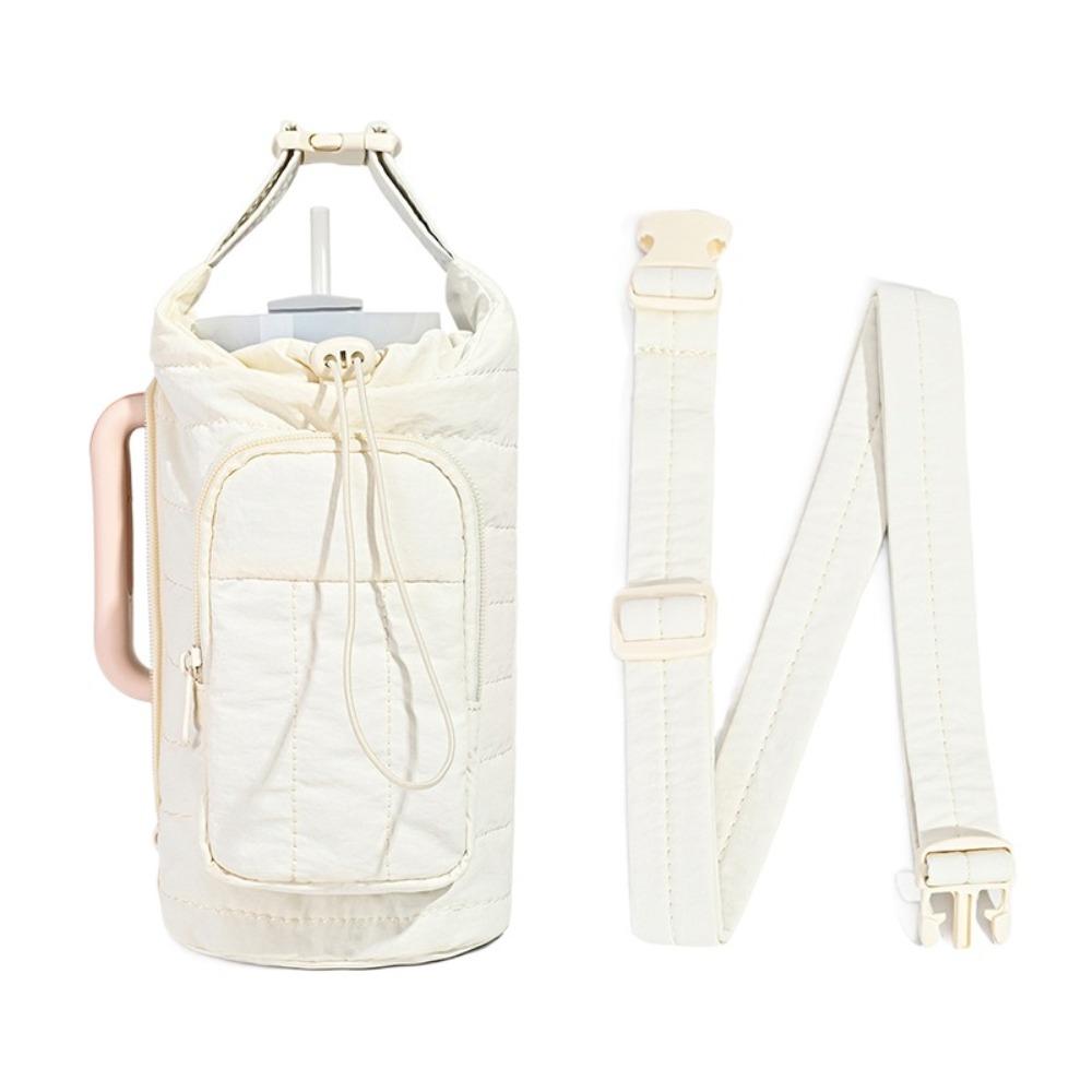 Water-resistant Water Bottle Holder Bag with Strap Portable Insulating Cup Sleeve Large Capacity Sling Purses for Outdoor Sports