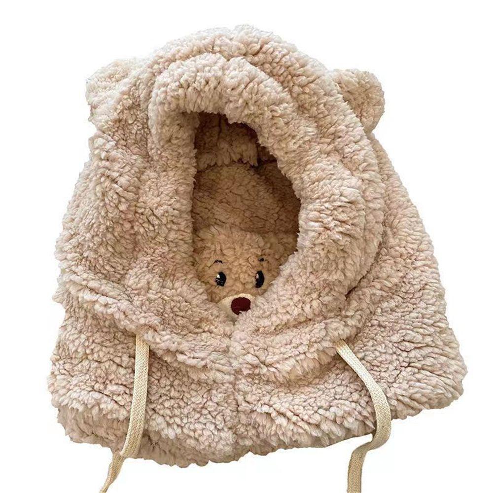 Fashion Cute Plush Hat Bear Ear Hat Earflap Earmuff Windproof Caps Beanies Caps