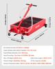 Low Profile Oil Drain Pan, 75.7 L Capacity, Rolling Oil Drain Pan with Manual Pump, 2.2 m Hose & T Folding Handle, Leak-proof & Corrosion-resistant,