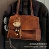 Ретро матовая сумка большой вместимости женская 2025 новая модная дорожная сумка через плечо, сумка-мессенджер для выхода, портативная сумка-тоут
