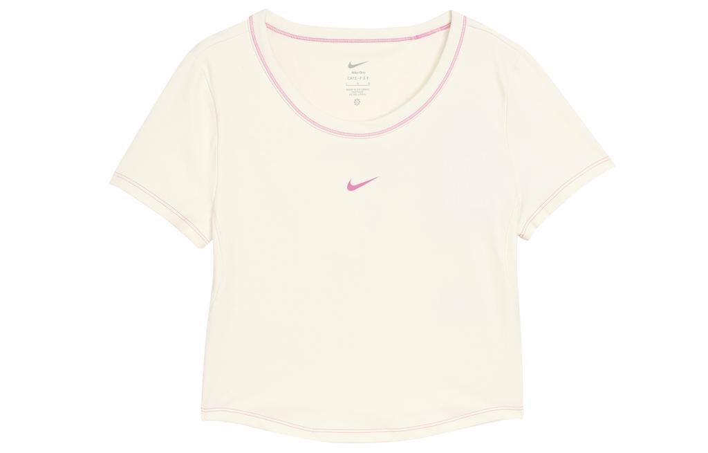 Nike Женский облегающий укороченный топ Dri Fit One Цвет: Парусный белый HM4584-133