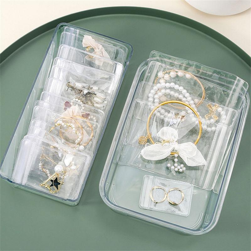 Сумка для хранения 20 шт., герметичная шкатулка для драгоценностей с окошком, водонепроницаемая и влагостойкая, антиокислительная, прозрачная