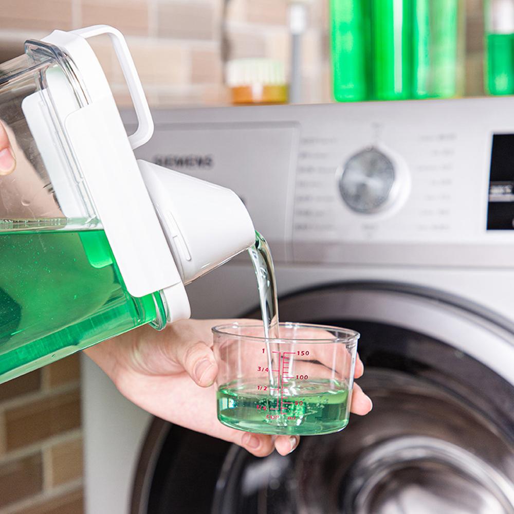 Прозрачный пластиковый ящик для хранения баночек Многоцелевой ящик для моющего средства с крышкой Мерный стакан Контейнер для закусок Ящик для хранения стирального порошка