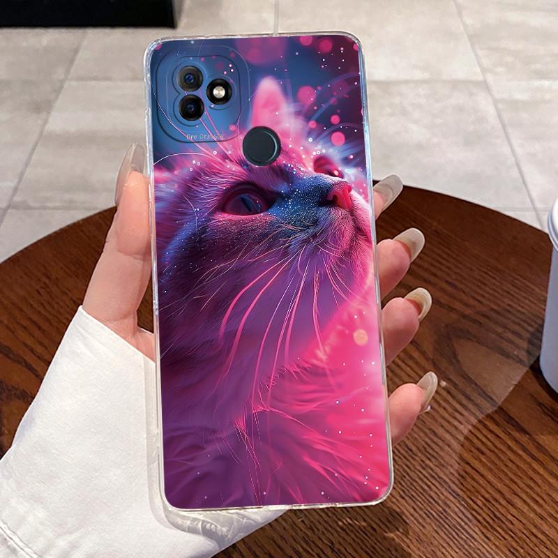 Casing For Itel P36 W6501 P 36 Cover Aesthetic Cute Cat Fashion Soft Silicone TPU Transparent Bumper For Itel Vision 1 Plus Case