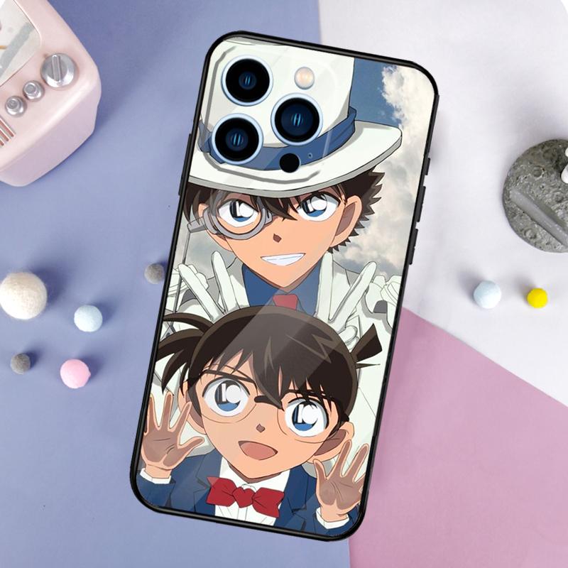 Чехол Детектив Конан для iPhone 16 15 13 12 11 14 Pro Max Mini X XR XS Max Plus Бампер Задняя крышка