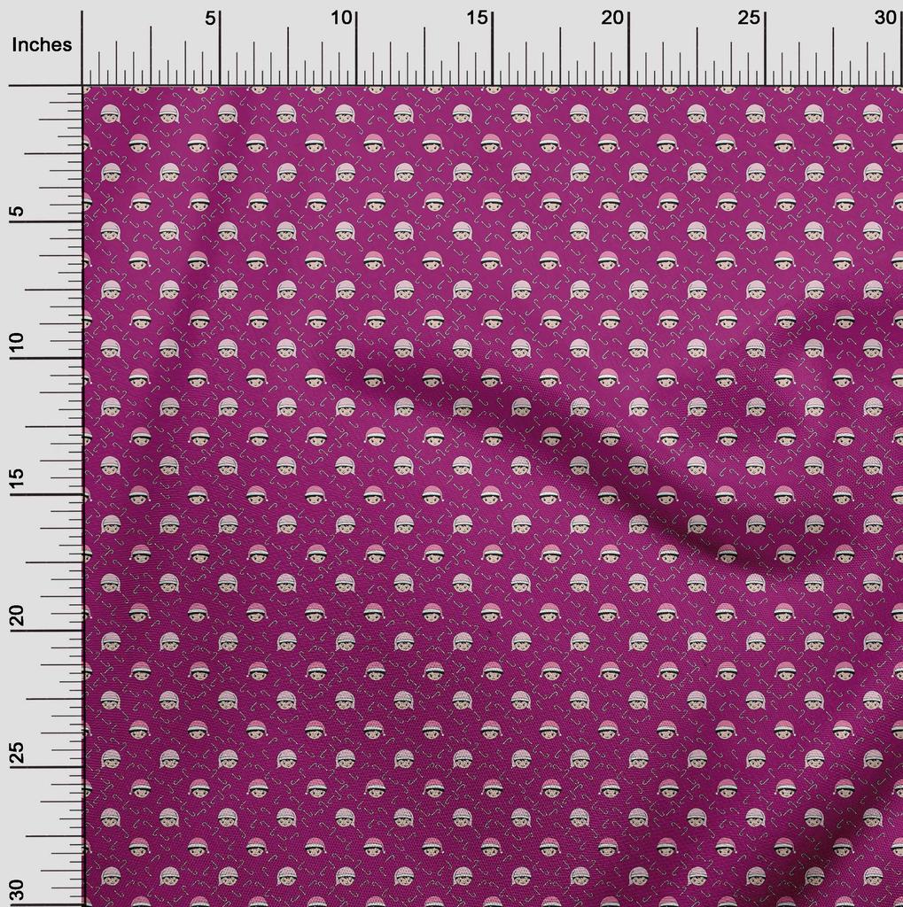 oneOone Cotton Flex Dark Magenta Fabric Christmas Sewing Craft Projects Fabric Prints By Yard 40 Inch
