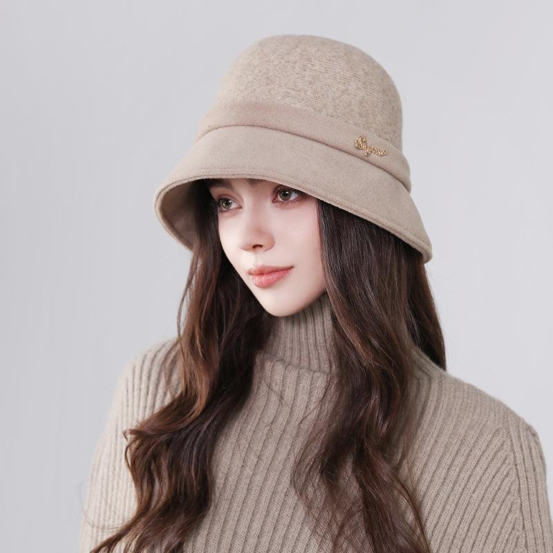 Шерстяная шляпа-ведро во французском стиле для женщин - зима и осень, дышащая вязаная шапка для повседневной носки, вечеринок
