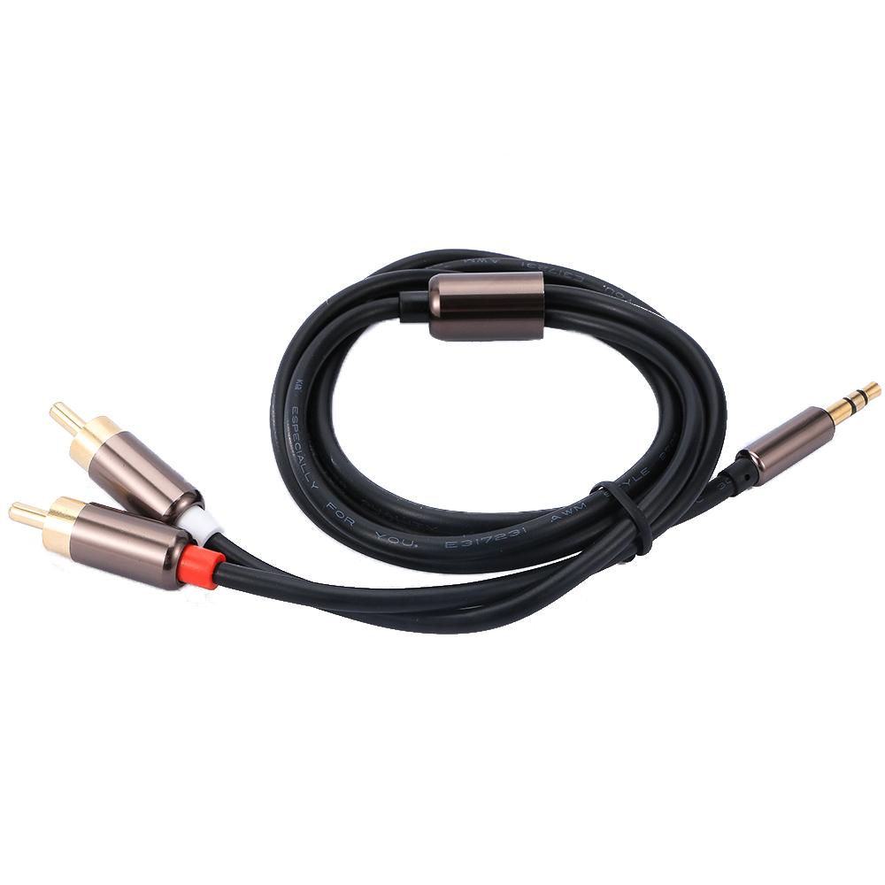 Computer DVD Amplifier RCA Male Speaker Headphone 3.5 To 2RCA Audio Cable Splitter RCA Cable