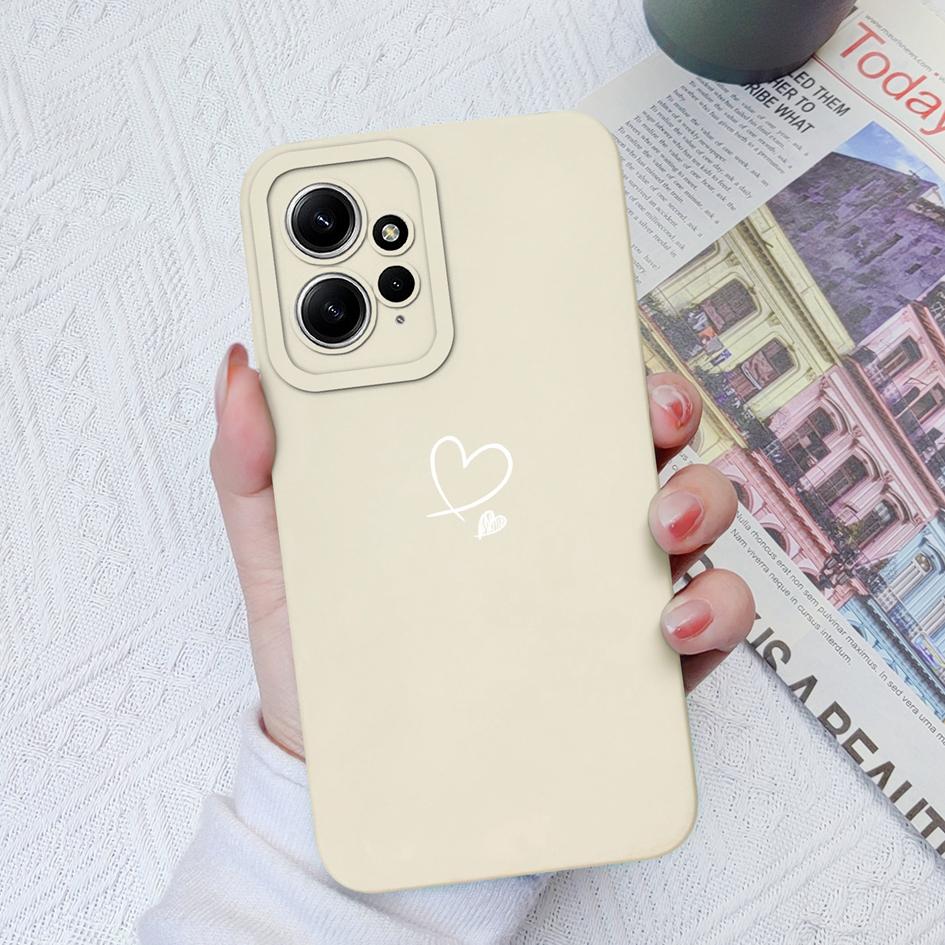 Для Xiaomi Redmi Note 8 9 10 11 12 Pro Plus Note 10S 11S 12S 4G чехлы для телефонов Мягкий квадратный защитный силиконовый чехол с сердечком для Redmi Fundas, бампер