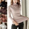 Women Turtleneck Bottoming Blouse Shirt Long Sleeve Korean Female Warm Slim Thin T-Shirt Tops Spring Autumn