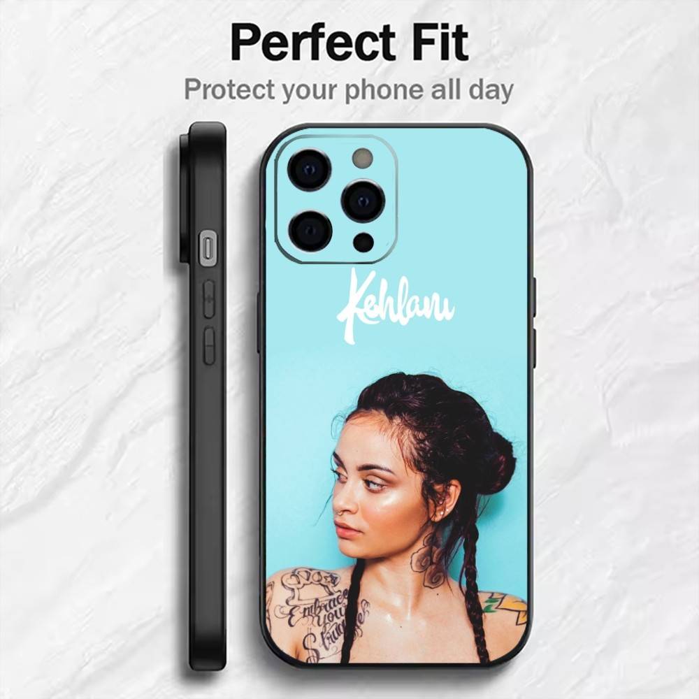 Singer K-Kehlani P-Parrish Print Phone Case For iPhone17,16,15,14,13,12 Plus,Max Soft Silicone Black Cover