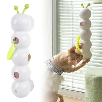 Интерактивная игрушка для кошек Caterpillar, перезаряжаемая, интеллектуальная игрушка-столбик в виде земляного червя с хвостом, автоматическое выскакивающее отверстие, игрушки для дразнения кошек