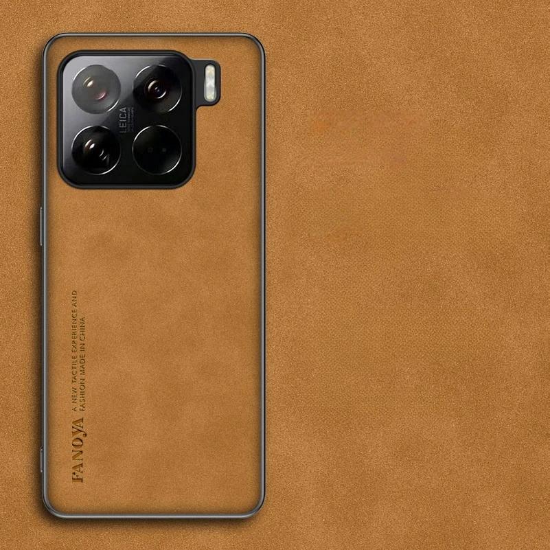 Чехлы для Xiaomi 15 Матовый чехол из искусственной кожи ягненка для Xiaomi 15 Pro 14T 14 Ultra 13T Turbo4 POCO X7Pro Мягкая рамка Противоударный чехол