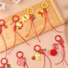 2025 Snake Year Luck Red Keychain New Year Lucky Keyring Bag Pendant Decoration Car Key Hanging Ornament Spring Festival Gifts