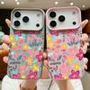 Pink Floral Pattern For iPhone 17 Pro Max Air 16 15 14 13 TPU Soft Case Cover