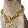 14Mm Metal Dog Chain Stainless Steel 18K Gold Cuban Chain Pet Dog Collar