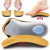 Leather Orthotic Insole for Flat Feet Arch Support O/X Leg Orthopedic Shoes Sole Insoles for Feet  Plantar Fasciitis Men Women