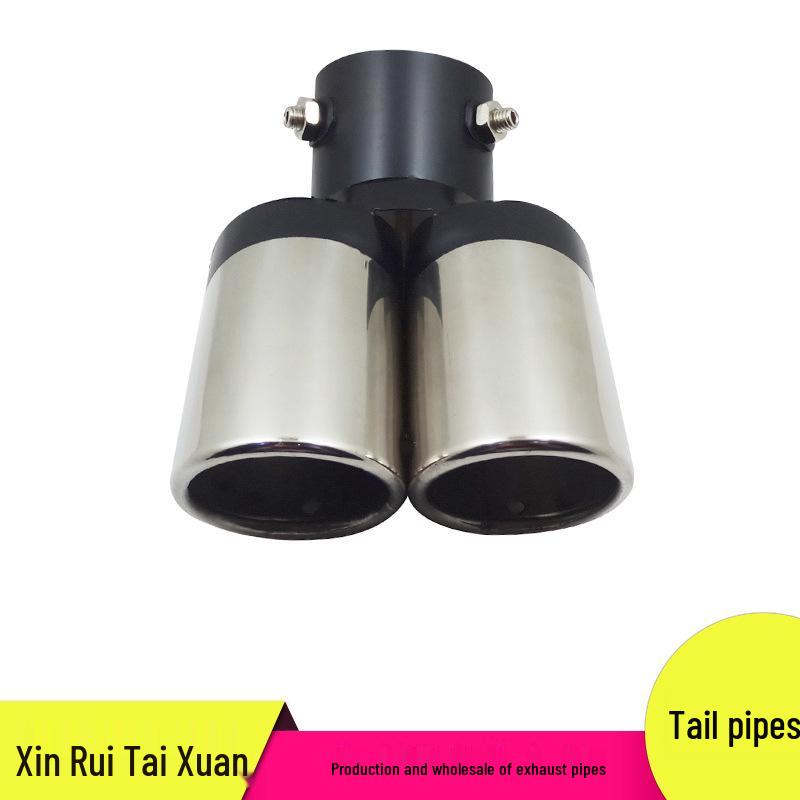 Compatible with Cruze, Focus, New Sail: Silver Slant Mouth Muffler Bend Pipe Tailpipe - 704c.