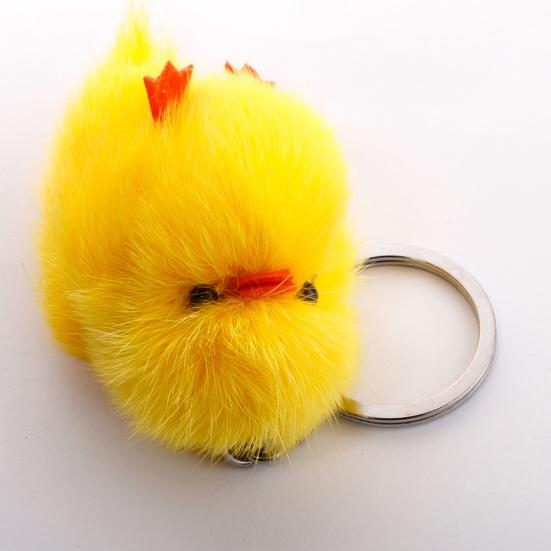 Милый цыпленок, маленькая желтая утка, плюшевая кукла, кулон, ключница, сумка, подвесной декор