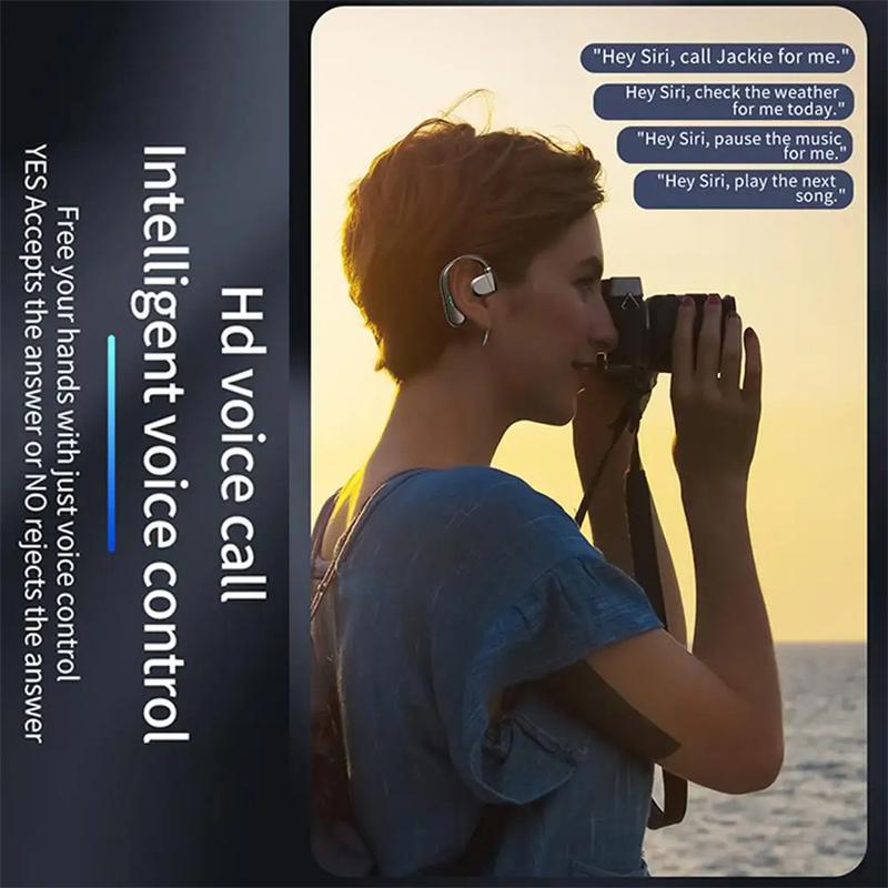 Беспроводные Bluetooth-наушники с микрофоном, наушники с костной проводимостью, гарнитура с шумоподавлением для вождения Audifonos
