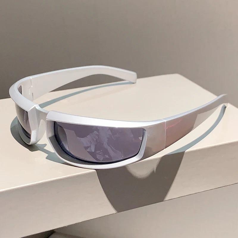 Новинка Y2k, солнцезащитные очки в стиле панк для мужчин и женщин, модные уличные зеркальные очки, популярные солнцезащитные очки Ins для велоспорта