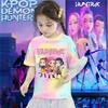 Корейская волна KPOP Охотники Мультяшный принт Наряд для родителей и детей Детская футболка с коротким рукавом Rumimila Zoyi