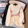 Autumn Hoodie Plus Size Women's Hooded Sweatshirt Irregular Patchwork Top