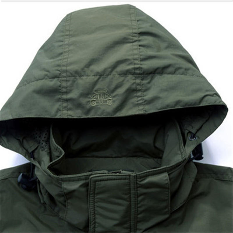 Winter Windbreaker Snow Warm Removable Sleeve Jacket Men Military Men's Down Parkas Coat