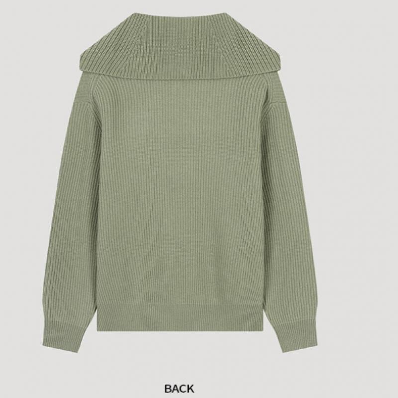 She S miSS Half Zip Up Collar Neck Knit SSkpoo42850 Lk