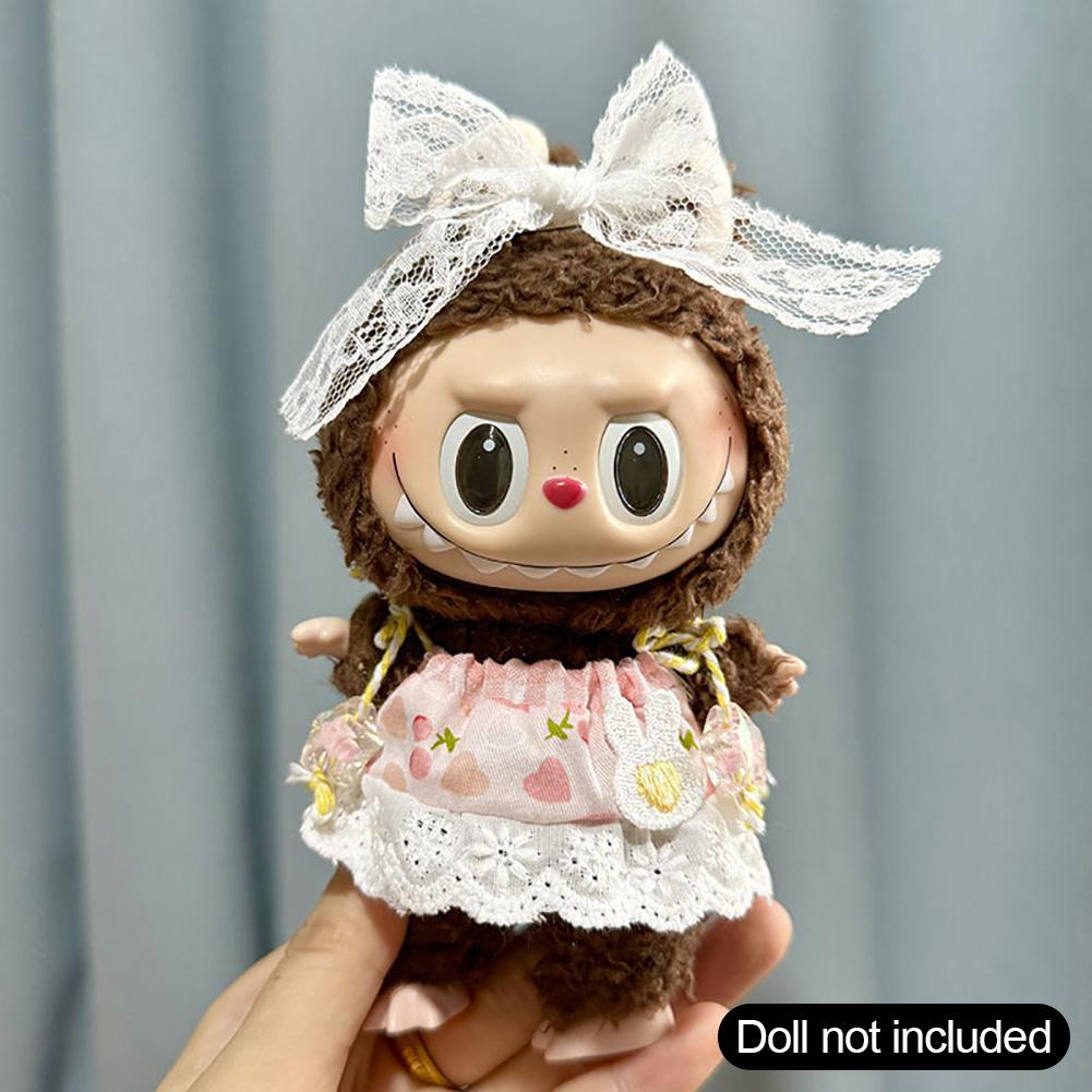 Для 17 см Кукольная одежда Лабубу Модная одежда Толстовки Кукольная одежда Цветовые толстовки Кукольные аксессуары Милые украшения Маленькая одежда