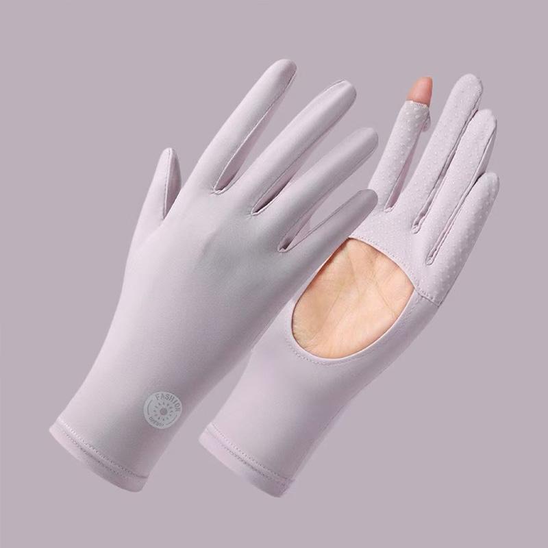 1 шт. Перчатки с вырезом для ладони, тонкие, солнцезащитные, дышащие, летние, анти-УФ, открытые для пальцев, ледяной шелк