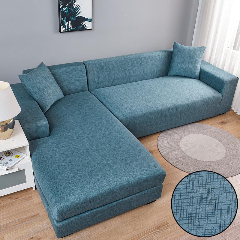 Чехлы на диван с геометрическим рисунком для гостиной, эластичный угловой чехол для дивана, L-образный чехол для шезлонга, чехлы для стула, 1/2/3/4 сиденья
