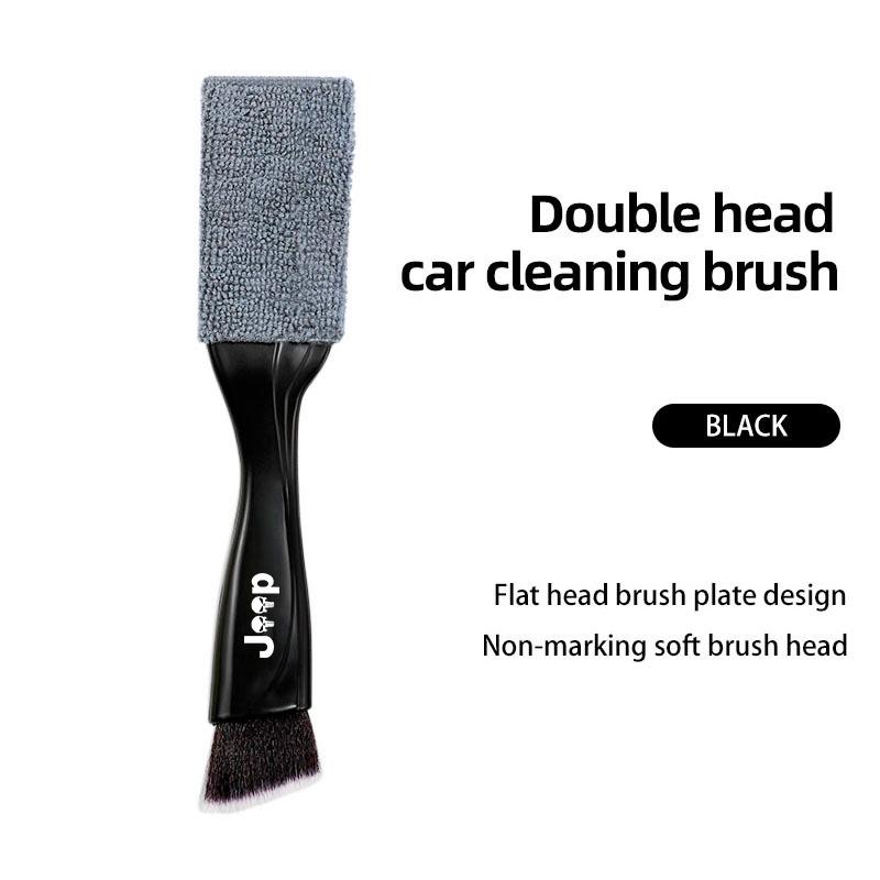 AIY5 2-In-1 Car Interior Cleaning Brush Air Vent Dust Removal Tools For Jeep Grand Cherokee Wrangler JK Gladiator Compass Renegade