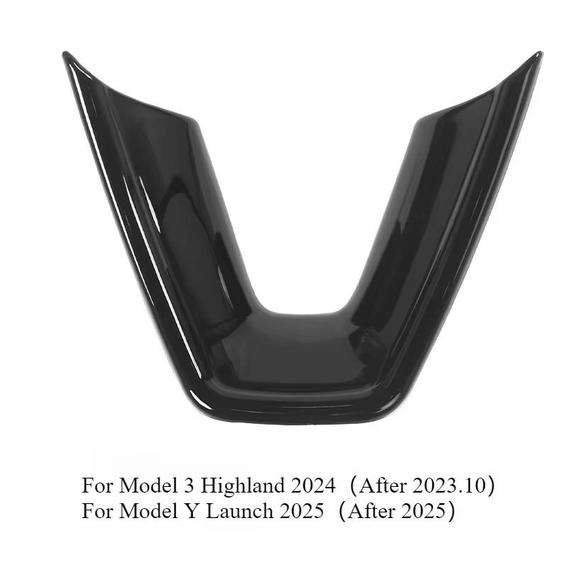 Steering Wheel Patch for Tesla Model 3 3+ ABS Carbon Fiber Decorative Sticker Modified Shell New Model Y Launch 2025 Accessories