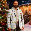 Мужской уродливый рождественский вельветовый теплый карманный пиджак-кардиган, мужской повседневный костюм