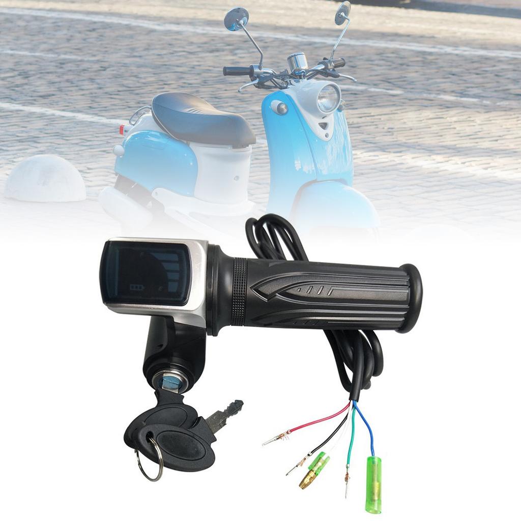 Electric Bike Throttle Grip Half Twist Accelerator Handle Comfortable Throttle for Commuting and Leisures