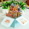 3D Birthday Card Pop-Up Happy Birthday Greeting Card Gift Box with Envelope Handmade Foldable Celebration Card for Family&Friend
