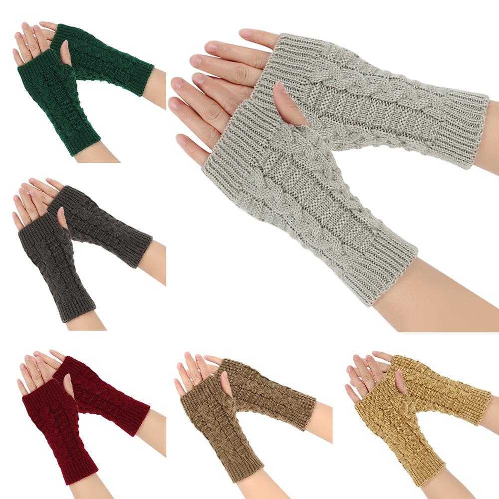 Knitted Fingerless Ladies Gloves Warm Hand Warmer Fashion Finger Fingerless Gloves for Women