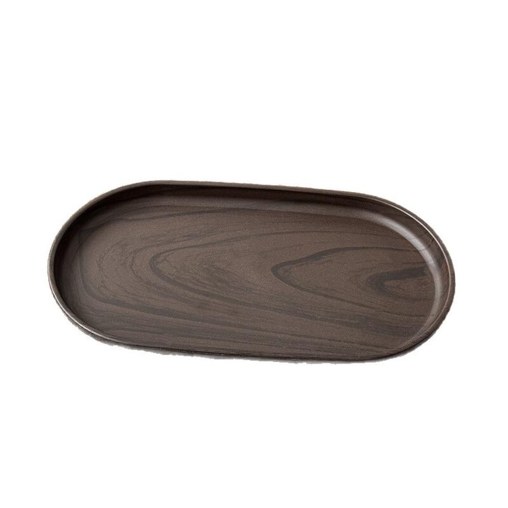 Plastic Oval Tray Smooth Surface Fruit Platter Vintage Afternoon Tea Dessert Plate Home