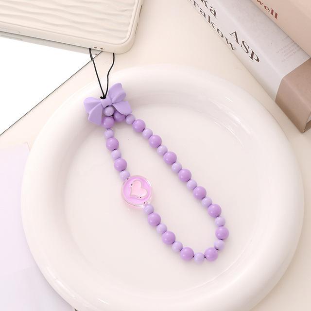 Простые облачные цветы, акриловая цепочка для телефона из бисера, ремешок ярких цветов с бантом и узлом-тюльпаном, чехол для телефона, веревка, ювелирные аксессуары для женщин