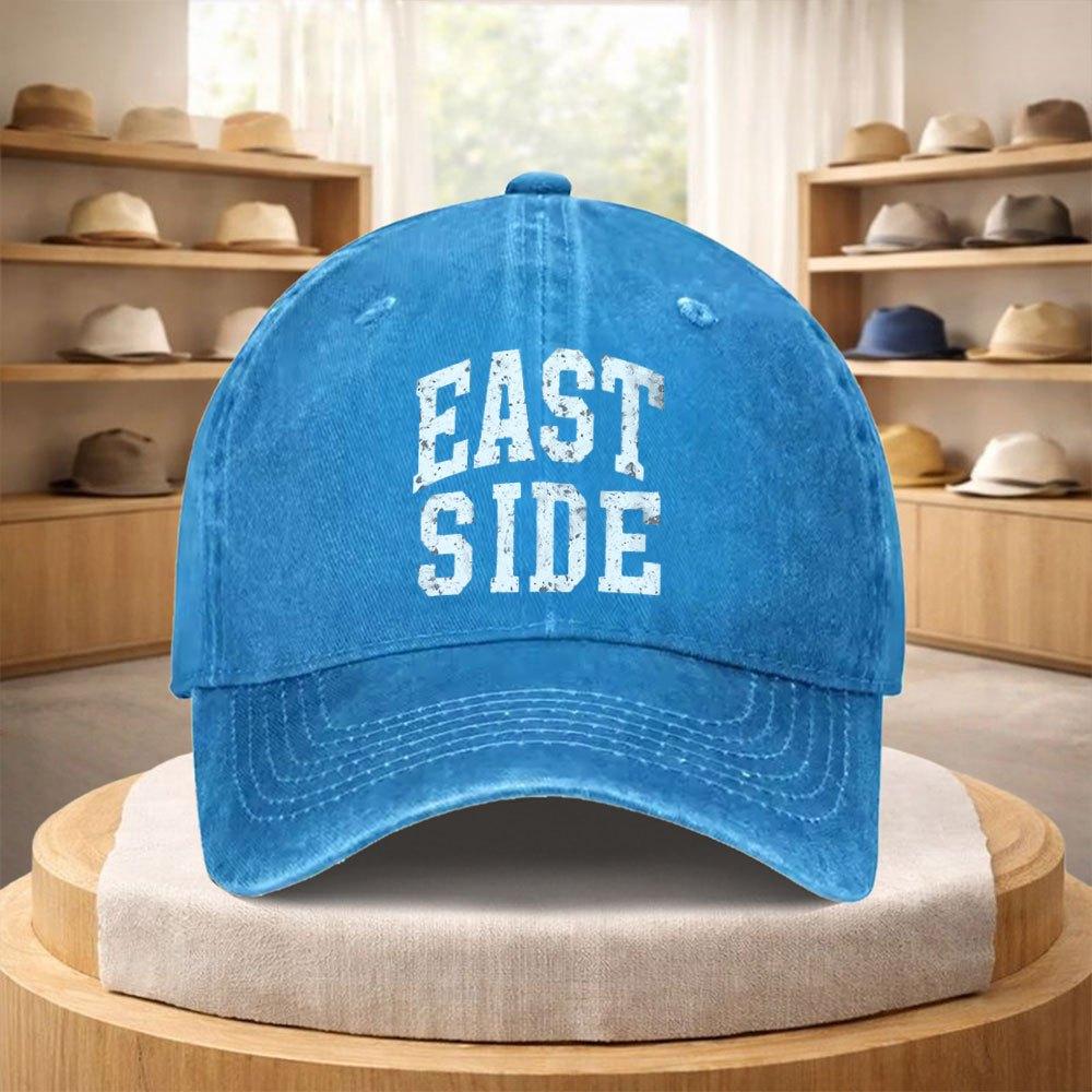 EAST SIDE Adjustable Baseball Cap Lightweight Vintage Style for Unisex Women Streetwear Hiking Festival Gift
