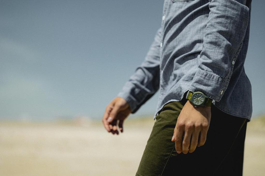 Timex Watch Reclaim Ocean Khaki Dial Tide Ocean Material Quartz 40MM Watch Brand TW2V96000 Unisex Khaki [TIMEX]