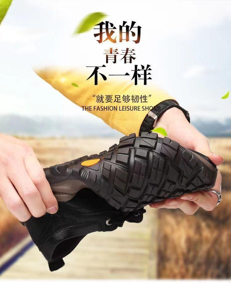 Большого размера мужские повседневные туфли из хлопка с кожаной поверхностью, резиновой подошвой, нескользящие, водонепроницаемые, модные туфли, корейская версия, хлопковые туфли, зимние модели