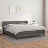 3130791 vidaXL Divan Bed with Mattress Grey 160x200 Cm Faux Leather