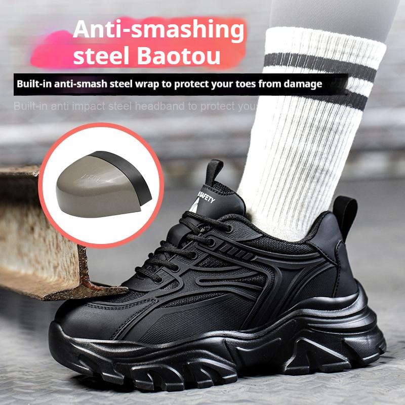 Safety Shoes Women'S Work Boots Steel Toe Cap Puncture-Proof Indestructible Security Work Shoes Lightweight Comfortable Sneakers