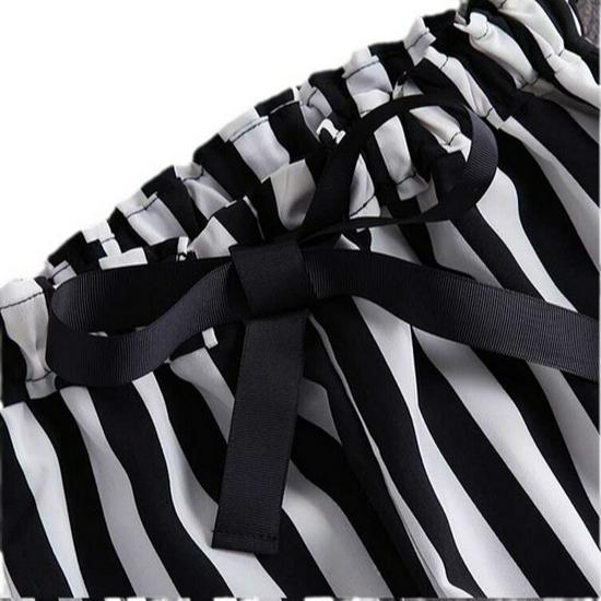 New Star Women's Striped T-Shirt & Harem Pants Set