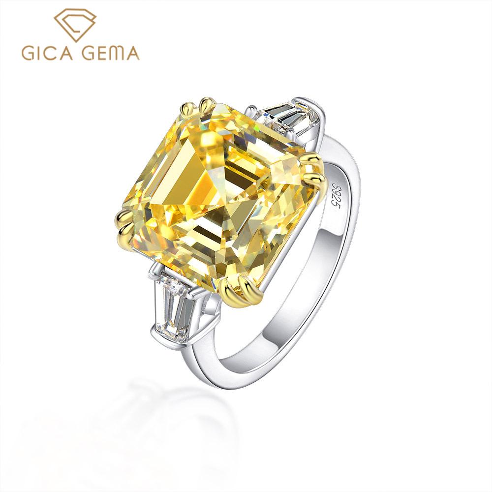 Gica Gema 100% стерлинговое серебро 925 пробы с цирконами и драгоценными камнями, свадебное обручальное кольцо, ювелирные изделия