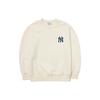 New MLB Sweatshirts Unisex Ivory White 3AMTM0121-50CRS